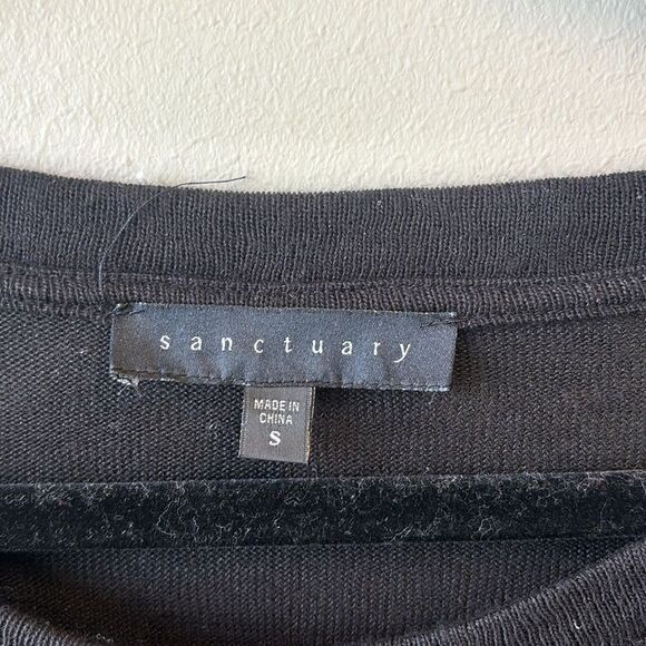Sanctuary short sleeve shirt black small - Picture 2 of 6